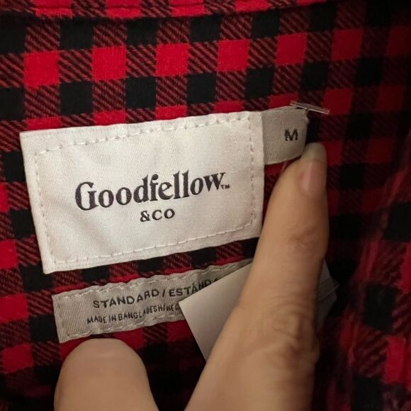😊 3/$30 Lightweight Flannel Button-Down Shirt - Men’s Goodfellow & Co™ Sz M NWT - Picture 5 of 14